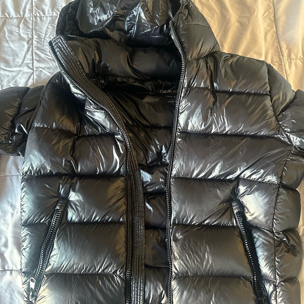 Calvin Klein Glossy Black Puffer Jacket